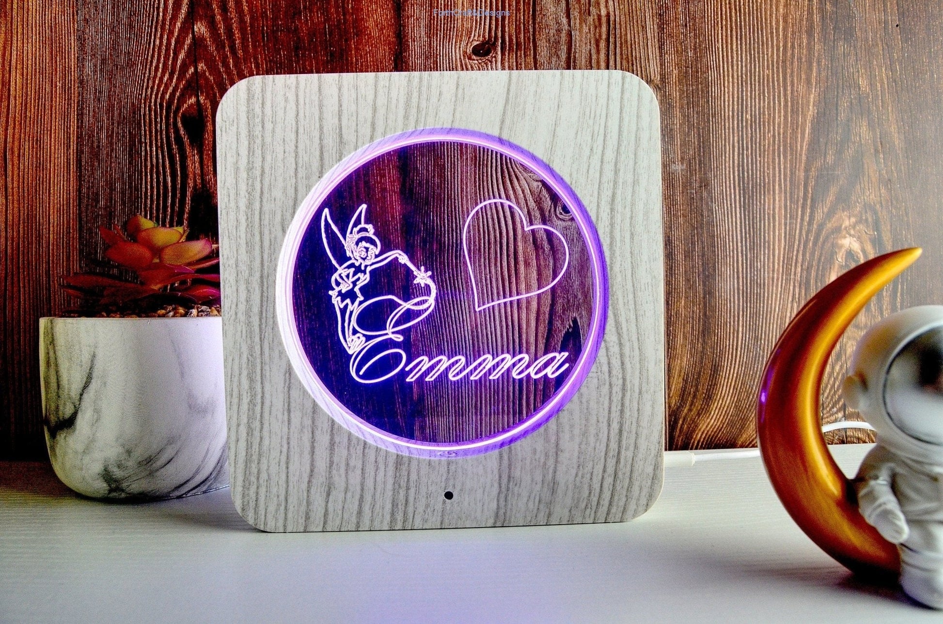 Personalised LED night light-Forth Craft and Designs