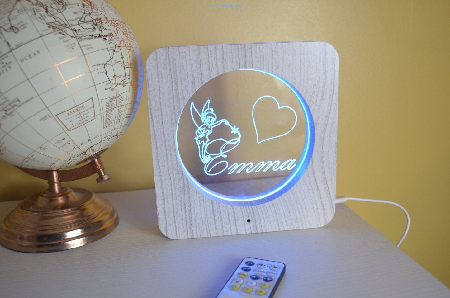 Personalised LED night light-Forth Craft and Designs