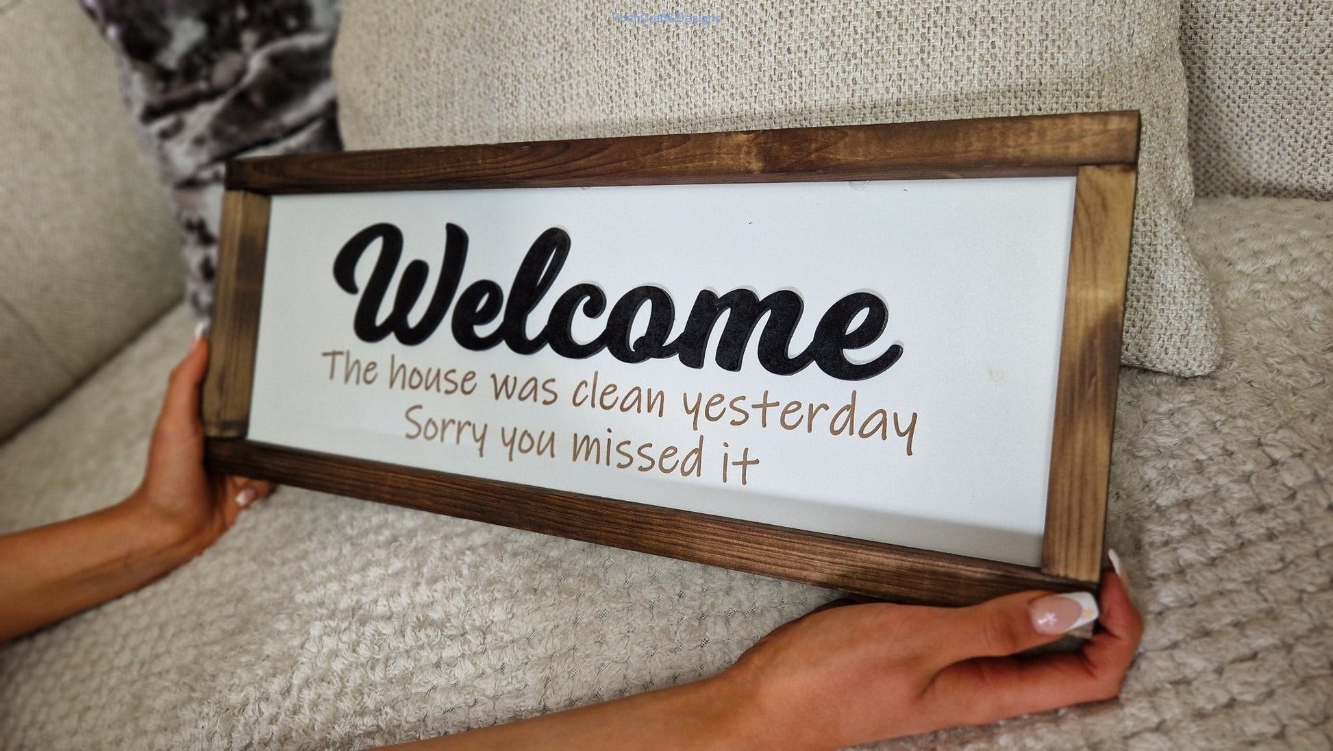 Rustic farm house Funny welcome signs-Forth Craft and Designs