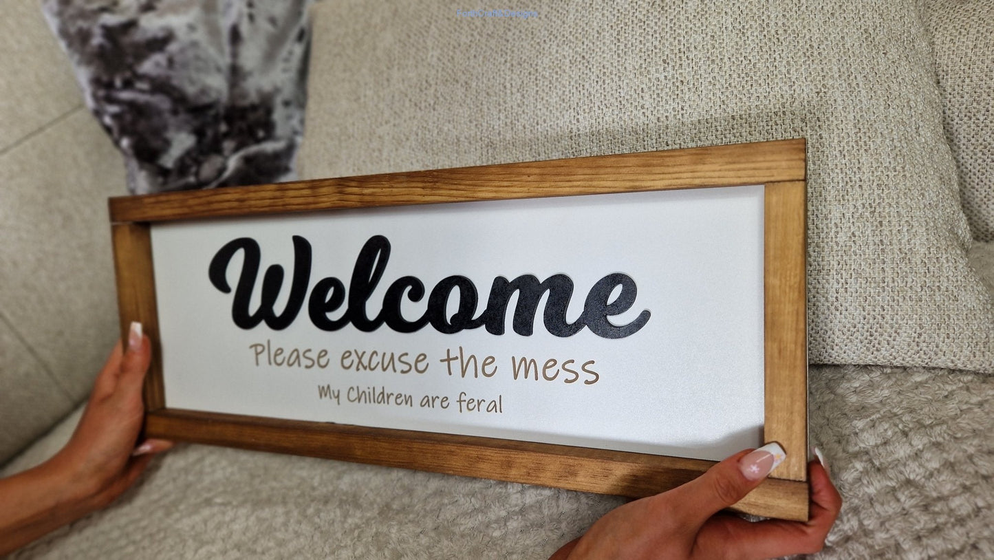 Rustic farm house Funny welcome signs-Forth Craft and Designs