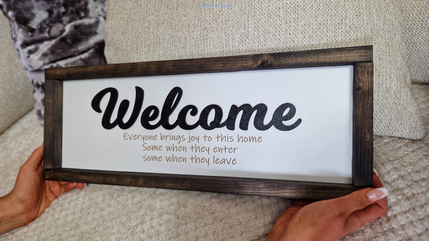 Rustic farm house Funny welcome signs-Forth Craft and Designs