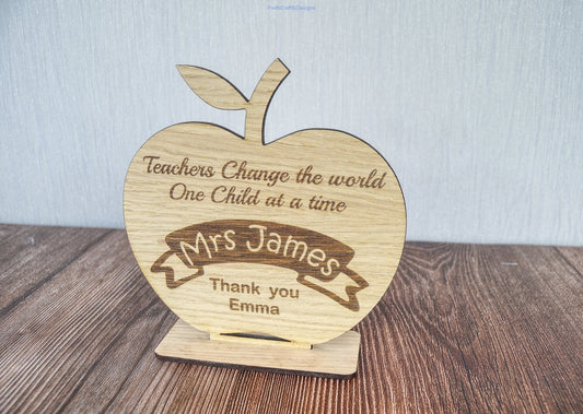 Wooden Desk Ornament , Teacher Gift, Personalized Teacher Gift Idea. Desk  Ornament 