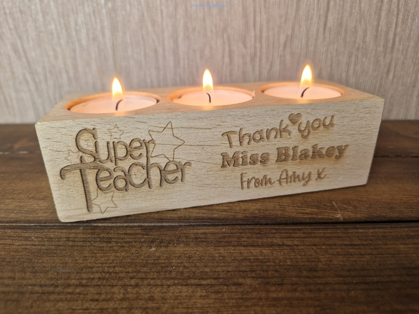 Teacher tea light candle gift-Forth Craft and Designs