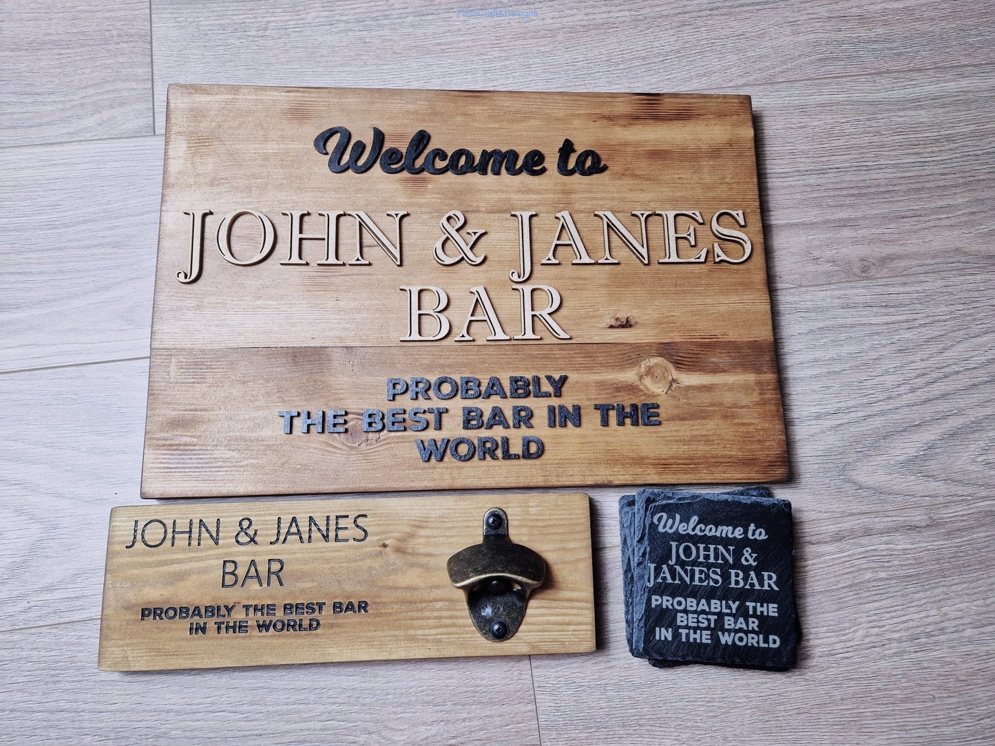 Wooden custom bar sign-Forth Craft and Designs