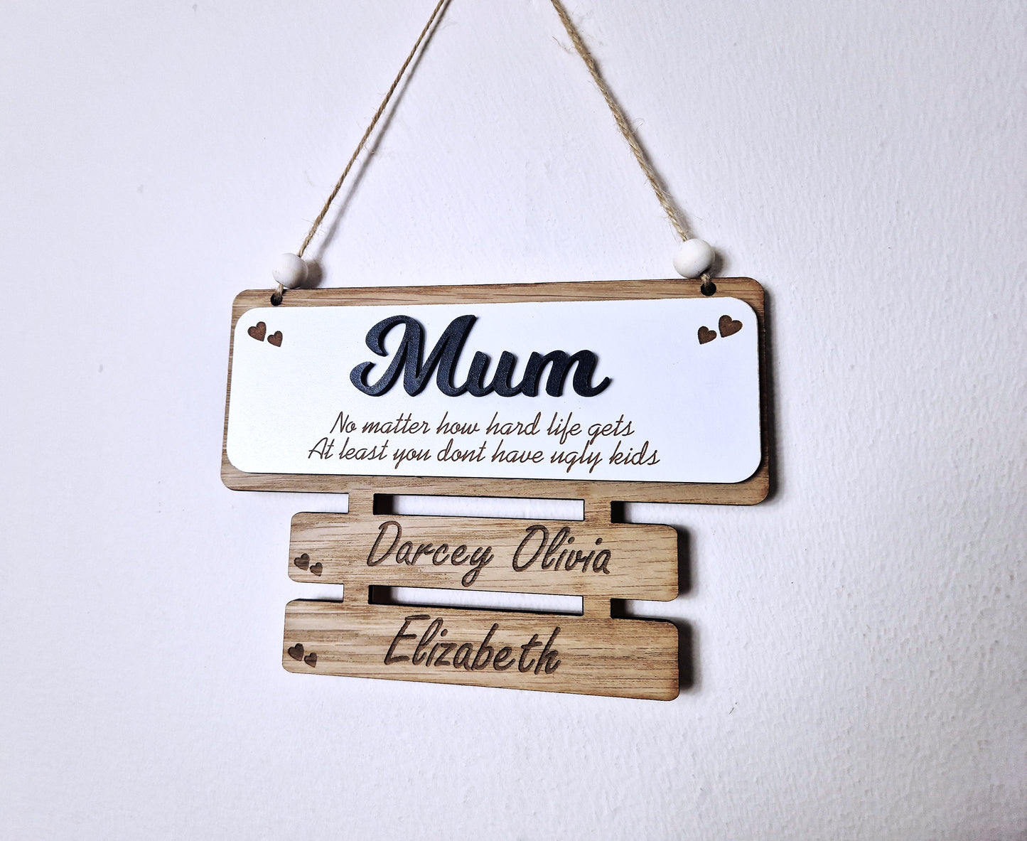 Personalised mothers day wall plaque