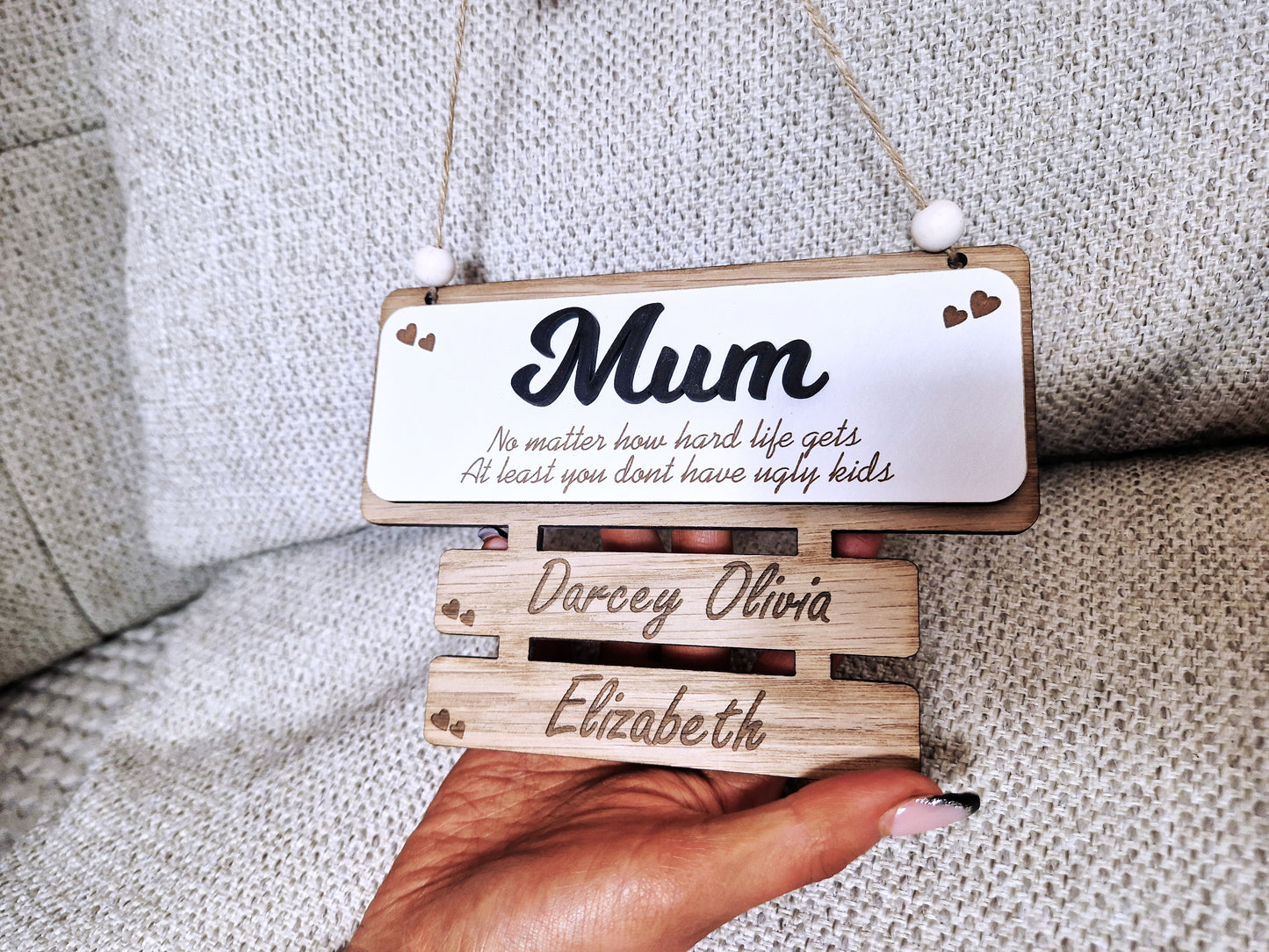 Personalised mothers day wall plaque